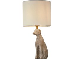 LOBERON Tafellamp Calvix bruin/crème