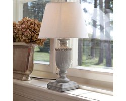 LOBERON Tafellamp Fairland wit/antiekgrijs