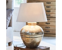 LOBERON Tafellamp Madison crème/antiekzilver