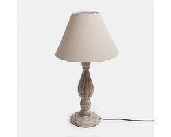 LOBERON Tafellamp Saveraux antiekbruin
