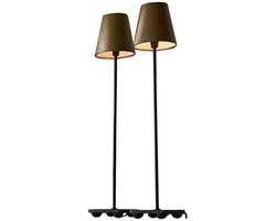 LOBERON Tafellamp set van 2 Filia antiekgoudkleurig