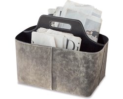 LOBERON Tijdschriftenmand Vecmont antiekgrijs