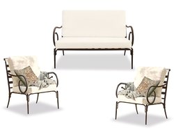 LOBERON Tuinset Massana zwart/wit