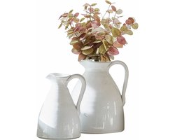 LOBERON Vaas set van 2 Yarick wit
