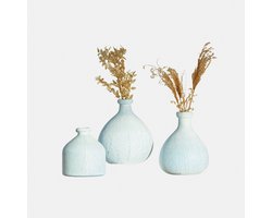 LOBERON Vaas set van 3 Donara crème/blauw