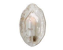 LOBERON Wandkaarsenhouder Verena antiekwit