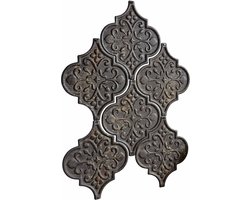 LOBERON Wandornament set van 6 Halira antiekzwart