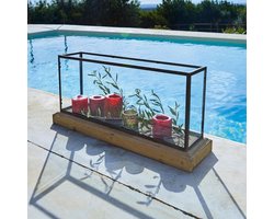 LOBERON Windlicht Curgy bruin/helder