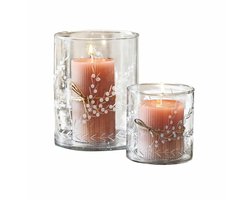 LOBERON Windlicht set van 2 Temao helder