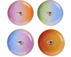 L'OBJET - Lito-Eye set of 4 Cocktail Plates - 4 Colours
