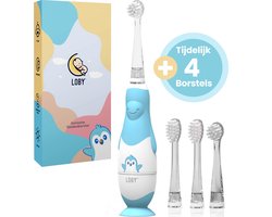 Loby Elektrische tandenborstel kind - Baby tandenborstel - Met Timer - 0 t/m 4 Jaar - Roze