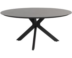 Locarno dining tuintafel 160 cm rond HPL antraciet 4 Seasons Outdoor