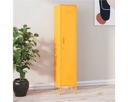 Lockerkast 35x46x180 cm staal mosterdgeel