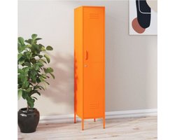 Lockerkast 35x46x180 cm staal oranje