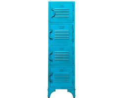 Lockerkast Blauw - Locker Met 4 Deuren - Lockerkast metaal