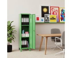 Lockerkast Kurikka metaal 137x38x38 cm appelgroen [en.casa]