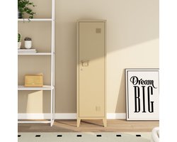 Lockerkast Kurikka metaal 137x38x38 cm camel [en.casa]