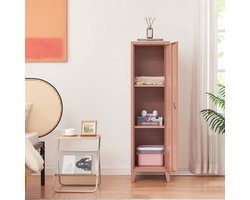 Lockerkast Kurikka metaal 137x38x38 cm lichtbruin [en.casa]