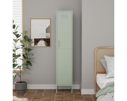 Lockerkast Metaal - Opbergkast Garderobekast - Kleding Opbergen - Verstelbare Legplanken - 35x50x180cm - Groen