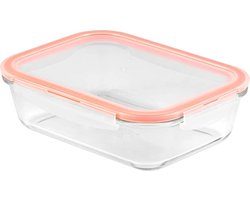 Lock&Lock Ovenschaal met deksel - Glazen vershoudbakje - Plastic deksel - Rechthoekig - 1,6 liter - 25 x 19 cm - LocknLock