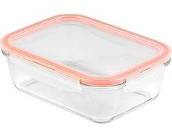 Lock&Lock Ovenschaal met deksel - Glazen vershoudbakje - Plastic deksel - Rechthoekig - 2 liter - 25 x 19 cm - LocknLock