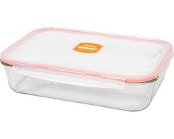 Lock&Lock Ovenschaal met deksel - Lasagne ovenschaal - Ovenschotel - Glazen ovenschaal - BPA-vrij - PFAS vrij - Borosilicaatglas - Plastic deksel - Rechthoekig - 3,6 liter - 34 x 23 cm