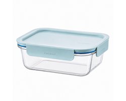Lock&Lock Ovenschaal met deksel - Rechthoekig - 1 liter - 20 x 15 cm - Mint deksel - Luchtdicht - BPA vrij - PFAS vrij - Ovenschotel - Glazen ovenschaal - Plastic deksel
