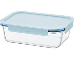 Lock&Lock Ovenschaal met deksel - Rechthoekig - 2 liter - 25 x 19 cm - Mint deksel - Luchtdicht - BPA vrij - PFAS vrij - Ovenschotel - Glazen ovenschaal - Plastic deksel