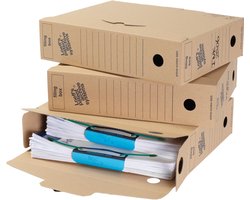 Loeff's archiefdozen universeel Box A4 345x250x80 mm Pak van 50 stuks FSC