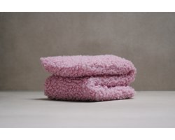 Loeiwarm Bella - Pittenzak - Pittenkussen - Kersenpitkussen - Pittenzak magnetron - 60 x 15 cm - Teddy stof - Kersenpitten - Wasbare hoes - Roze