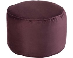 Loft 25 Premium Round Velvet Bean Bag Footstool - Inside Home Living Room Stuffed Bean Bag Pouf - ShopVlot