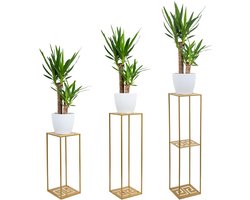 Loft Stijl Plantenstandaard - Metaal - Goud - Modern design - Lichtgewicht - Voor binnen en buiten