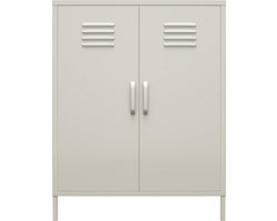 Loft24 | Bradford - Kast met 1 deur in metaal taupe (100 x 79 x 39 cm)