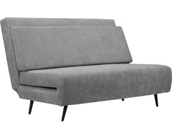 Loft24 | Mallory - Slaapbank 140 cm in antraciet stof (87 x 140 x 94 cm)