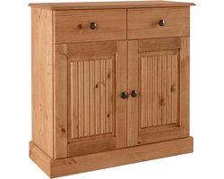 Loft24 | Mille - Dressoir met 2 deuren en 1 lade in natuurlijk grenen (80 x 80 x 35 cm)