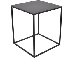 LOFT42 Aron Bijzettafel vierkant - zwart metaal - 38x38x40