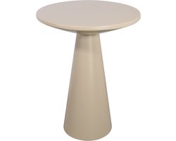 LOFT42 Bijzettafel Ferry trompetvoet - Metaal - Beige - 60x44