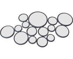 LOFT42 - Bubbles - Spiegel - Multi - Rond - 115x62 - Zwart - Metaal