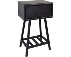 LOFT42 Denver Nachtkastje - Zwart metaal - 1 lade - 30x40x71