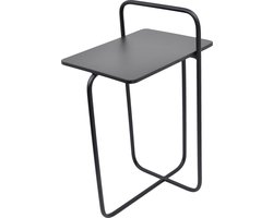LOFT42 Easy Bijzettafel met Tijdschriften- of Krantenbak - Metaal - Mat Zwart - 62x28x37