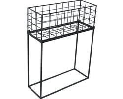 LOFT42 Flora Staande plantenbak Rechthoek Zwart - Metaal - 55x70x20