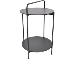 LOFT42 Fold Bijzettafel - Metaal - Mat Zwart - 68x45x45