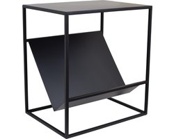 LOFT42 Freek Bijzettafel met Tijdschriften- of Krantenbak Zwart - -