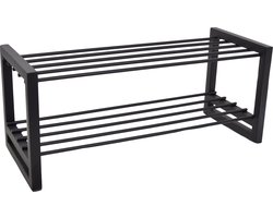 LOFT42 Hall Metalen Schoenenrek Zwart  - Industrieel - 70x30x28