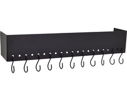 LOFT42 Hooky Kapstok – 11 S Haken - Metaal - Mat Zwart