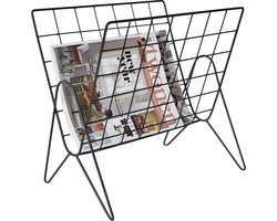 LOFT42 - Maggy staand - Tijdschriftenbak - Mat zwart - Metaal - 39x38x26