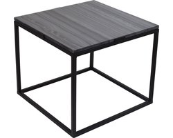 LOFT42 Marble S Bijzettafel Vierkant Zwart - Metaal - Marmer - 36,5x43x43