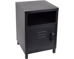 LOFT42 Mira Industrieel Nachtkastje - Metaal - Zwart - 51x35x35