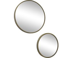 LOFT42 Mirror Set van 2 Spiegels Rond Messing - Metaal - Ø45 & Ø35