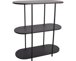 LOFT42 Oval Sidetable - Zwart - metaal - 77x70x30
